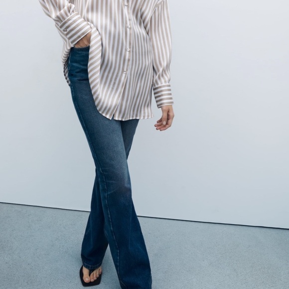 ZARA Hi Rise Bootcut '70S Z1975 Jeans Size 4 BNWT - Picture 1 of 4